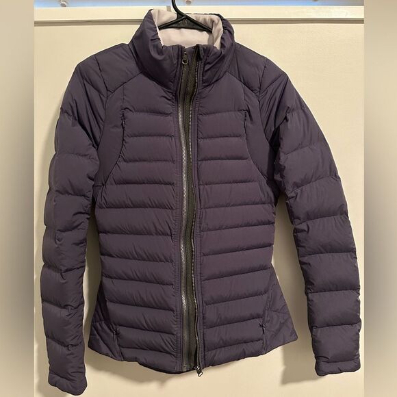 Lululemon Fluffed Up Jacket Purple Nightfall Puffer Goose Down Quilted Winter - Picture 7 of 15